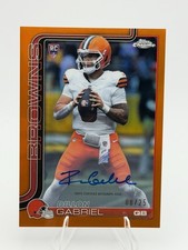 DILLON GABRIEL 2025 TOPPS CHROME TRUE  ORANGE REFRACTOR AUTO 8/25 Jersey #