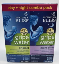 Mommy's Bliss Gripe Water Day + Night Combo Original & Night Time Exp. 01/2026