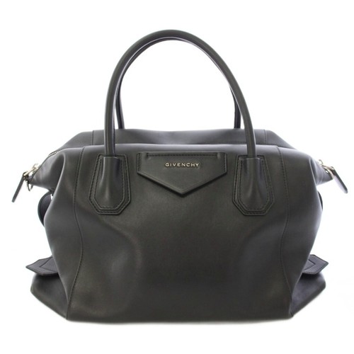 Givenchy Antigona Soft Leather Boston Bag Black Women's Pre-owned From Japan