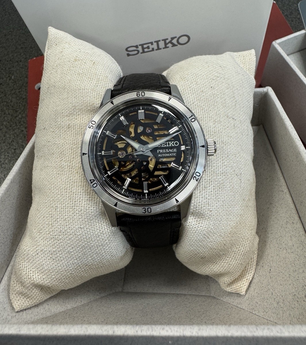 Seiko Presage Style60's Skeleton Dial Automatic Men's Watch SSA461