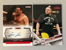 2008 tna tri star Samoa Joe aew autograph wrestling card Auto with bonus rookie