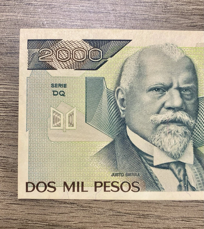México 2000 Pesos, 1989, Firma UNC y Serie Varía X 17 PCS Foto 3 de 4