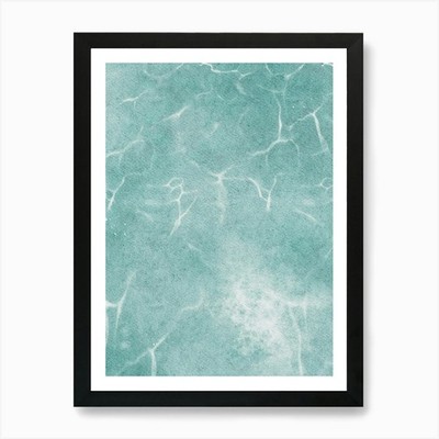 Türkis Wasser Kunstdruck gerahmt Wandbild Poster Leinwanddruck Bild