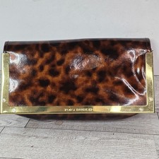 Tory Burch Magnetic Tortoise Print Sunglasses Glasses Hard Case Gold w/ Cloth