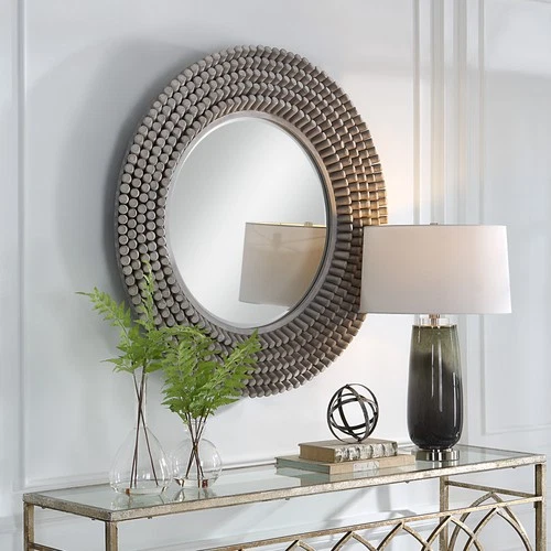 Uttermost 09873 Portside 39-3/4" Diameter Circular Framed - Light Driftwood - Picture 6 of 7