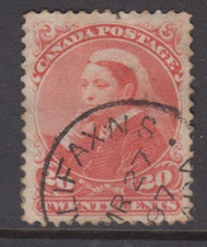 Canada CDS Cancel  Scott #46  20 cent vermilion "Small Queen"    F *