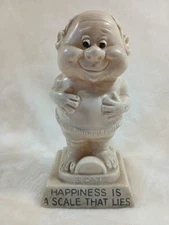 Vintage 1973 Happiness Is A Scale That Lies Figurine Wallace Berrie Co 9081