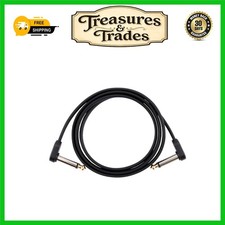 Low Noise Guitar Pedalboard Patch Cable Right Angle Ends 3 Ft
