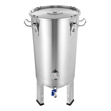8 Gal Stainless Steel Home Brew Kettle Fermenter Set Beer Brew Bucket Fermentor