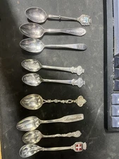 Lot Of 9 Vintage Souvenir Spoons 2 rolex