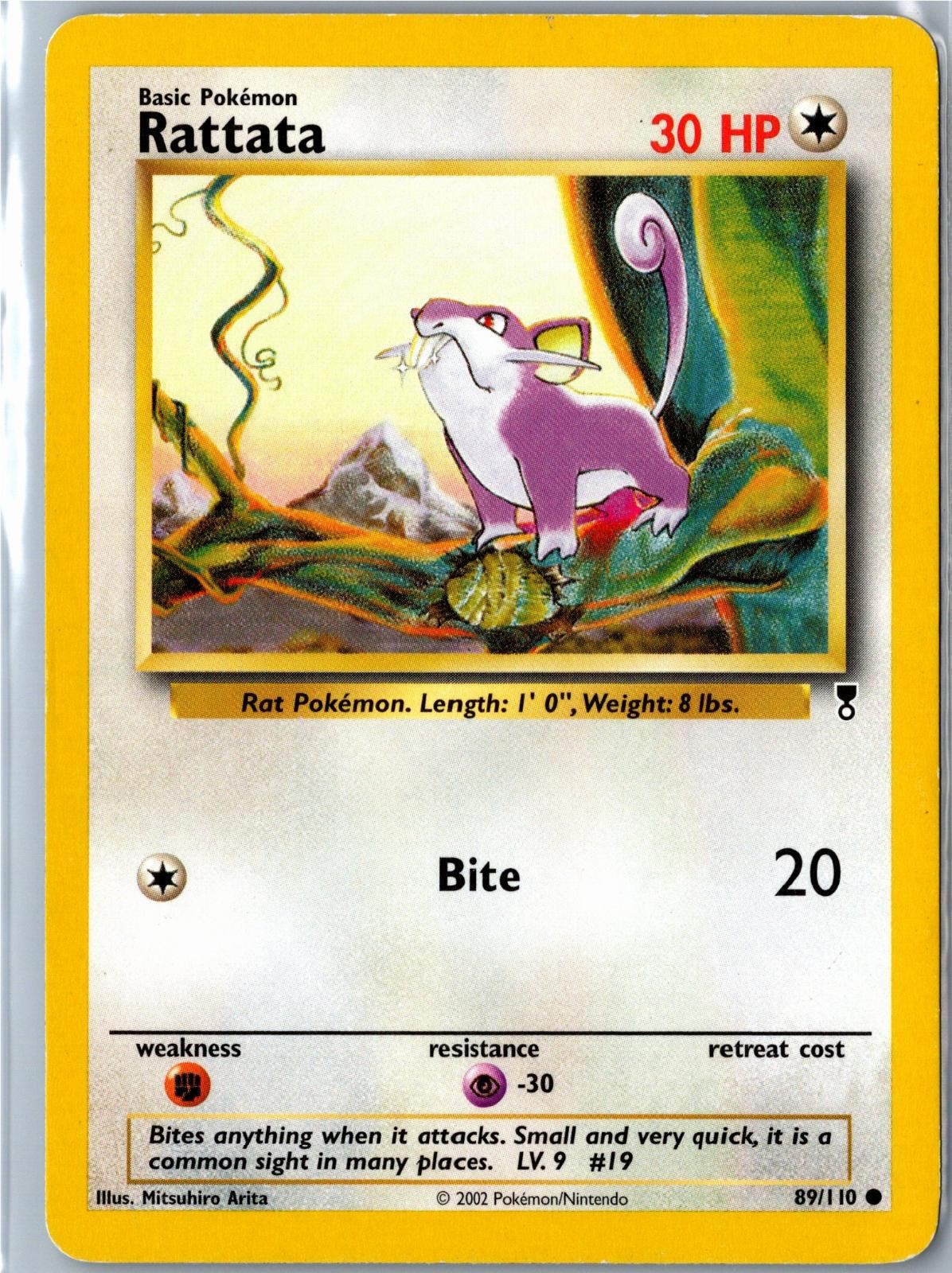 Pokemon Card - Rattata Legendary Collection 89/110 Common - Vintage WOTC