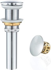 Bathroom Sink Drain Without Overflow with Strainer Basket Detachable Vessel Sink