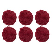 35yds Faux Fur Yarn, 6 Skeins 50g 0.6"OD Fuzzy Yarn Fluffy Yarn, Wine Red
