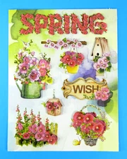 Crafter's Square Spring Flowers Pop Up Sticker Sheet
