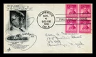 DR JIM STAMPS US COVER WILL ROGERS FDC SCOTT 975 BLOCK OF 4 CLAREMORE OKLAHOMA