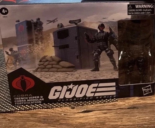 GI Joe Classified COBRA TRENCH VIPER & MODULAR FORT ARMY BUILDING PLAYSET