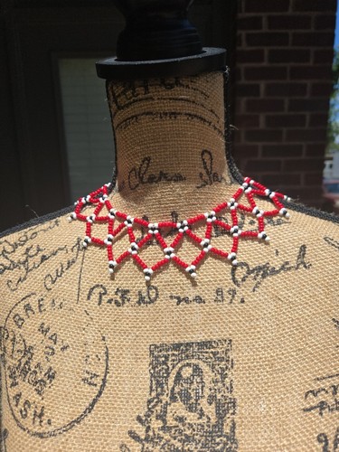 Beaded HANDMADE native american necklace SEMINOLE INDIANS - Picture 2 of 12