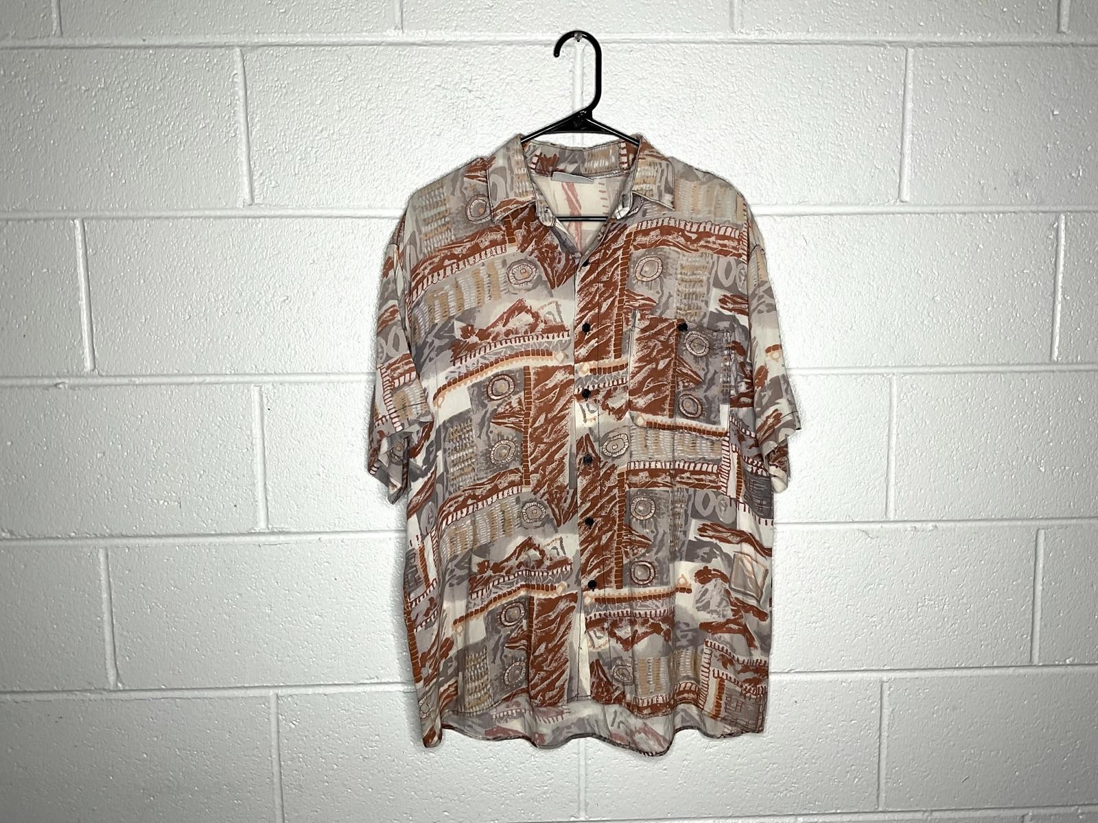 Vintage Exit 2002 Unique Pattern Button Down Shirt - image 1