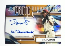 Druw Jones 2024 Bowman Chrome Prime Signatures Auto /25 Arizona Diamondbacks