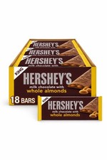 HERSHEY'S Milk Chocolate with Almond Candy Bars, 2.6 oz. 18 Count