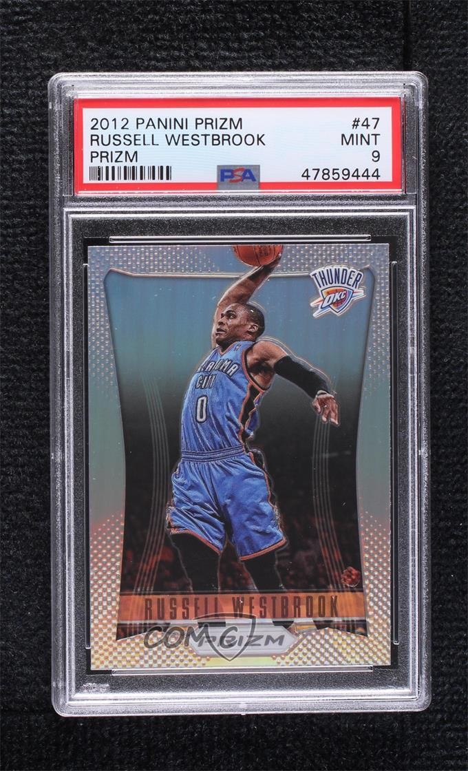 2012-13 Panini Prizm Silver Prizm Russell Westbrook #47 PSA 9 MINT ne4