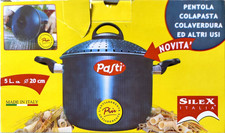 Pentola Pasta Pasti SILEX 4 in 1 Ø20cm 5L Scolapasta Antiad. Made Italy