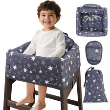 Baby High Chair Cover Waterproof with Strap Pads and 3-Point Harness for Travel