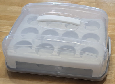 Cupcake / Muffin Carrier with Nonstick Baking Tray (Holds up to 24)