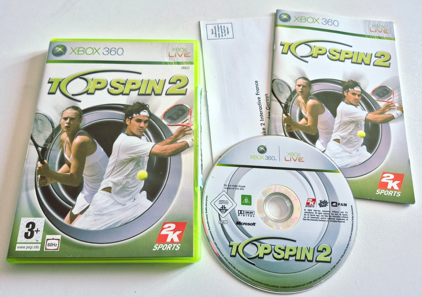Top Spin 2 - XBOX 360 - PAL FR - Complet