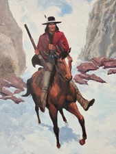 Listed William Buck  1930-2018 APACHE HUNTER Native HORSE original oil painting