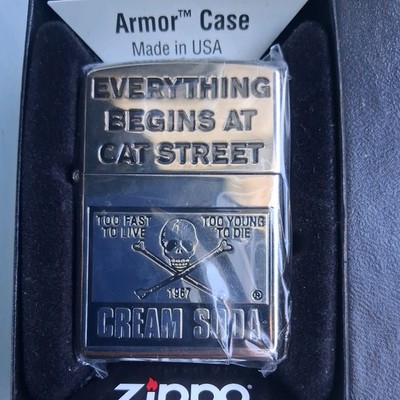 Cream Soda Zippo Armor Lighter  Everything Begins At Cat Street 2022 MIB