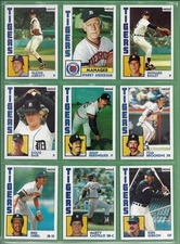 1984 NESTLE 792 DETROIT TIGERS TEAM SET W/  ALL-STAR &  LEADER CARDS CHAMPS