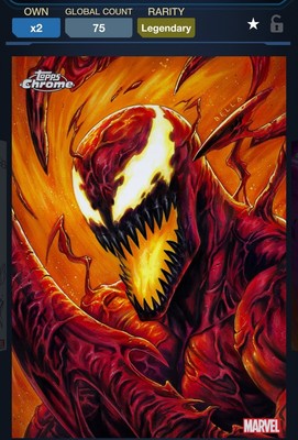 2024 Topps Chrome Marvel Original Art  Static Legendary CARNAGE /75 chrome24