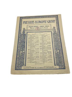 Vintage Theodore Presser Chopin Nocturne Op 9 No 2 Piano Score Sheet Music
