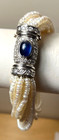 NATURAL DIAMONDS, SAPPHIRE, 14 STRAND FRESH WATER PEARL BRACELET — photo 7