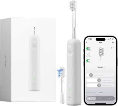 Laifen Wave Weiße Spezial Elektrische Zahnbürste   2 Köpfe & Tasche