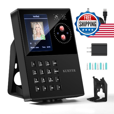 KUIIYER 3-in-1 Employee Time Clock Attendance Punch Clock with Face Palm Print P