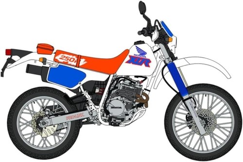 Kit modellino in plastica moto Hasegawa scala 1/12 Honda XLR250R MD22 1991 BK18 - Picture 11 of 14