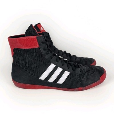 RARE Adidas Combat Speed 4 Wrestling Shoes Mens Sz 12.5 Black Red 2013 Boxing