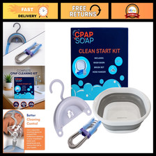 2-Piece Cleaning Brush Set with Wash Basin Suction Cup Hose Hanger - Ideal for