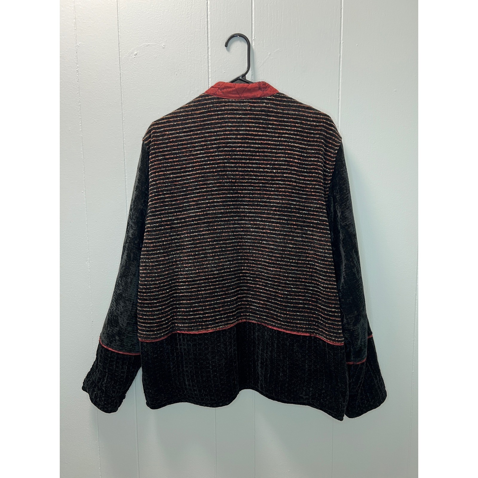 Flashback Womens Patchwork Jacket Size L Velvet E… - image 8