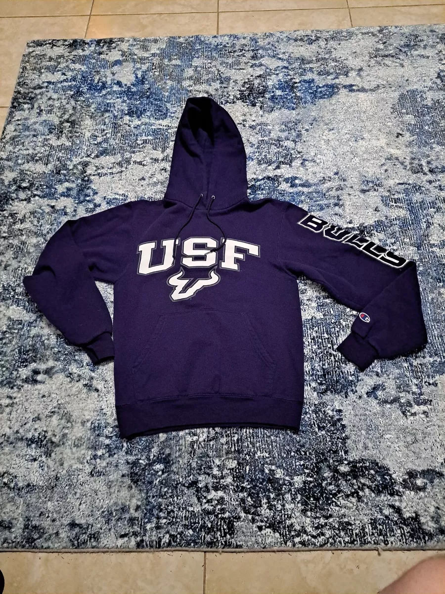 USF Bulls Champion Hoodie Sweatshirt Pullover Purple University Of South  Florida | eBay