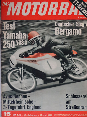 Das Motorrad 15 / 65 1965, Yamaha YDS 3 250, Tourist Trophy, Motorradtechnik