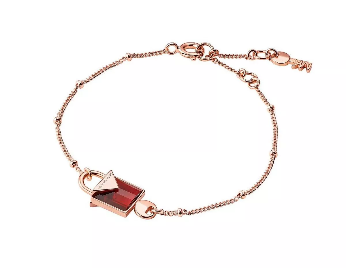 Michael kors padlock bracelet rose gold sales