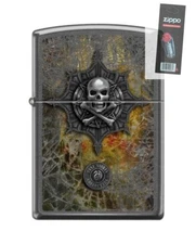 Zippo 28378 Anne Stokes Collection Skull & Crossbones RARE Lighter + FLINT PACK