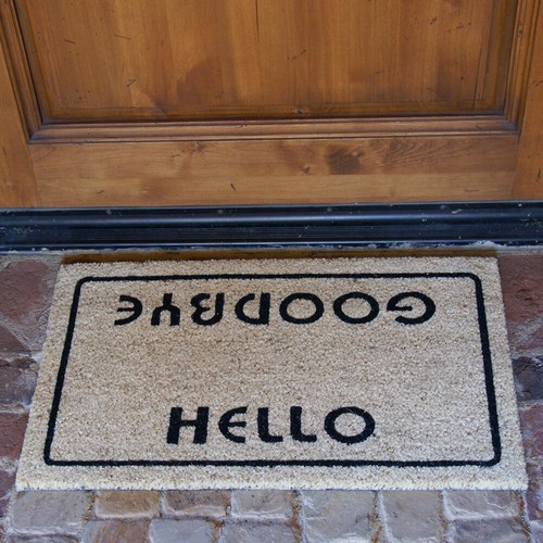 Rubber-Cal "Hello, Welcome Goodbye" lustige Fußmatte, 18 x 30 Zoll - Bild 5 von 5