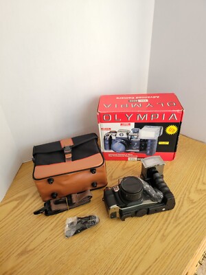Olympia DL2000 Point & Shoot 35 Film Camera Motor Drive, Auto Focus Flash + Bag