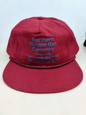 Vintage Puffy Print Northern Natural Gas Enron Trucker Hat Snapback Dad Cap