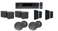 H12x500ubt 6-zone Home Theater Receiver+cube+wall+black Ceiling Speakers