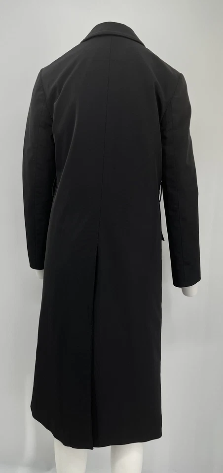Abrigo para mujer Prada negro de poliéster de un solo pecho con botones de ventilación talla 42 Foto 3 de 4